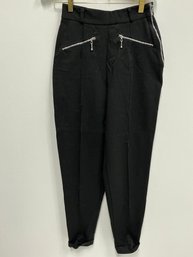 Ann Taylor Black Stretch Panys With Zipper Front Pockets Size 6 (v)