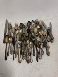 Large, Assorted Lot Of Vintage  Flatware