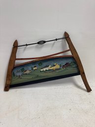 Hand-painted Antique Buck Saw, Often Used As Rustic Or Farmhouse Decor.