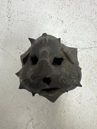 Japanese Bronze Eggplant (aubergine) Incense Burner, Wrought Iron