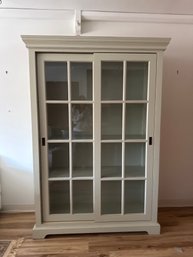 Beautiful Bookcase With Sliding Glass Doors.