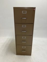 Tan Or Beige Four-drawer Vertical Metal Filing Cabinet