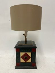 Country Or Rustic Style Accent Table Lamp, Similar To The 'Red Dawn' Lamp By Park Designs.