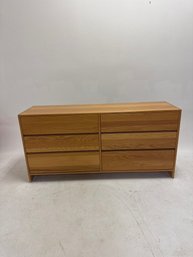 Better Homes & Gardens Juliet 64' Wide 6 Drawer Dresser In A Light Honey Finish.