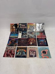 Collection Of Vintage Heavy Metal And Hard Rock Vinyl Records.