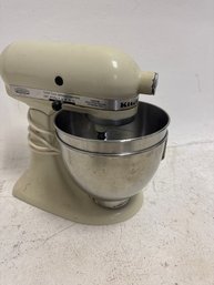 Vintage KitchenAid Hobart K45SS Stand Mixer In A Cream Or Ivory Color.