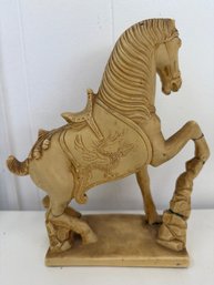 Chinese Boxwood Or Resin Horse Statue Reproduction In The Tang Dynasty Style