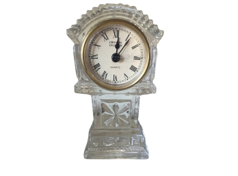 Godinger Crystal Legends Quartz Desk Or Mantle Clock
