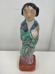 Chinese Famille Rose Porcelain Figurine Of A Woman