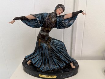Collectible Art Deco Statue Titles 'thais' Designed After The Original Work Of Romanian Sculptor
