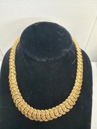 Vintage Gold-tone Napier Thick Woven Choker Necklace