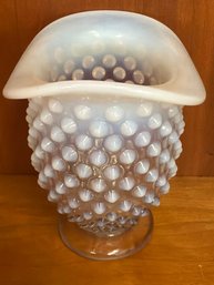 Vintage Fenton Opalescent Hobnail Glass Vase
