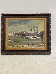 Original Oil Painting On Canvas, Signed By Artist Solange Batichon.