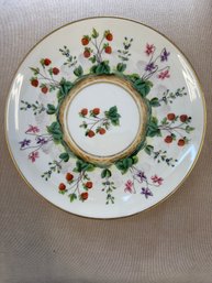 Limoges Strawberry And Floral Pattern Plate
