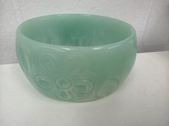 Seafoam Etched Resin Bangle Bracelet