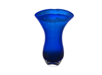 MCM Vintage Cobalt Blue Polish Art Glass
