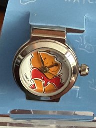 Vintage 1990s Disney Winnie The  Pooh Ring Watch Produced By Timex