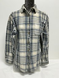 The Limited Button Down Blue Plaid Jacket Size 16/18