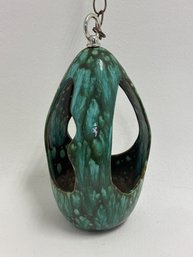 1977 Decorative Ceramic Hanging Bird Feeder, Similar In Style To Mid-century Modern 'fly-through' Designs Feat