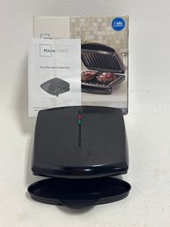 Mainstays 45 Sq. In. Non-Stick Indoor Countertop Grill, Designed To Conveniently Cook Meals Like Burgers And C