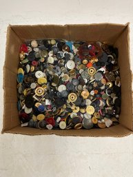 Vintage Box Of Buttons - A