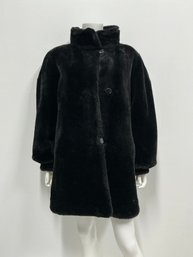 Faux Fur Black Coat