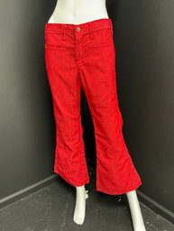 Red And White Stripe Low Rise Striped Jeans