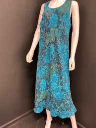 Studio I Long Floral Print Sleeveless Dress Size 18W