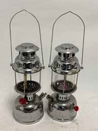 Pair Of Vintage Sea Anchor Pressure Lanterns