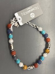Nomination Instinctstyle Bracelet Is Crafted From Stainless Steel And Features A Colorful Mix Of Natural Stone