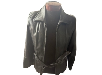Colebrook Black Belter Leather Jacket