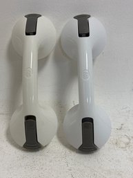 Pair Of Suction Cup Grab Bars Designed To Provide Stability And Assist With Balance In The Shower Or Bathroom.