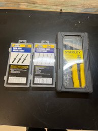 Lot Of 3 Stanley Rivet Gun And Rivets