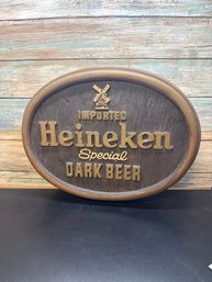Vintage Heineken Special Dark Beer Advertising Sign From The 1980s