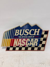 Vintage Busch Beer NASCAR Metal Sign.