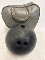 A Vintage Brunswick 'Black Beauty' Bowling Ball