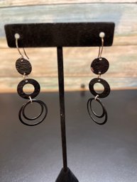 Black Hoop Earrings
