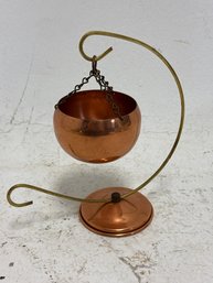 Vintage Coppercraft Guild Copper And Brass Freestanding Planter,