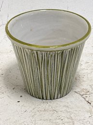 Vintage Italian Ceramic Planter Designed By Aldo Londi For Bitossi In The 'Linea' Pattern, Circa 1954.