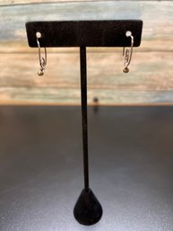 Sterling Silver And Gold Swirl Earrings