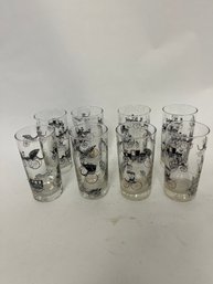 Vintage Libby Glasses With Carriage Design