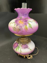 Vintage  Antique Gone With The Wind Hurricane Lamp