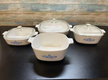 CorningWare Blue Cornflower Vintage Casserole Dishes