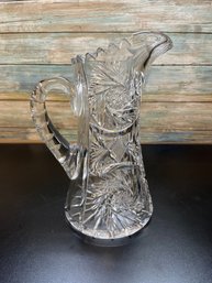 Antique American Brilliant Cut Glass Pitcher Bebeautiful