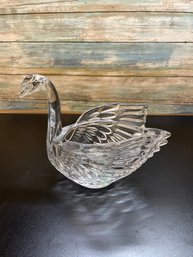 Vintage Crystal Swan Figurine,