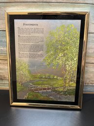 Framed Print Of The Famous Inspirational Poem 'Footprints