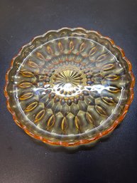 Vintage Anchor Hocking Fairfield Amber 10-inch Glass Serving Plate