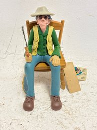 Collectible 'Fisherman' Shelf Sitter From The 'Family Of Friends' Collection Designed By Diana Manning. It Fea