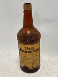 Mid- Century Large Old Forester Straight Bourbon Whiskey Display Bottle