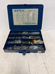 Industrial Fastener Assortment Kit Featuring Various Screws, Nuts, Bolts, And Washers Housed In A Labeled Meta